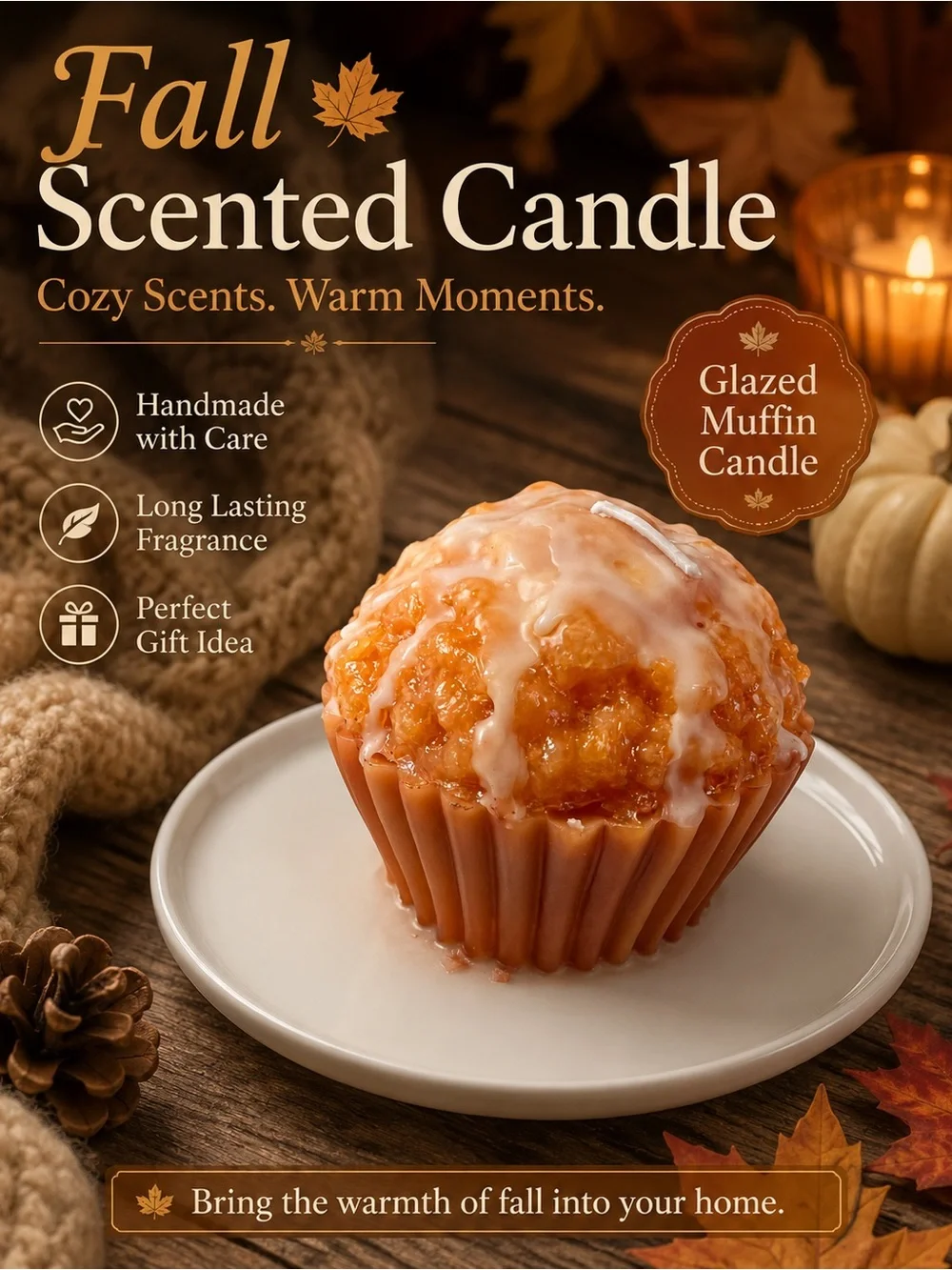 Fall Scented Candles - Pumpkin Spice Latte, Caramel Apple Pie & More